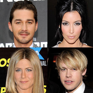 Kim Kardashian, Shia Labeouf, Chord Overstreet, Jennifer Aniston Kim Kardashian, Shia Labeouf, Chord Overstreet, Jennifer Aniston